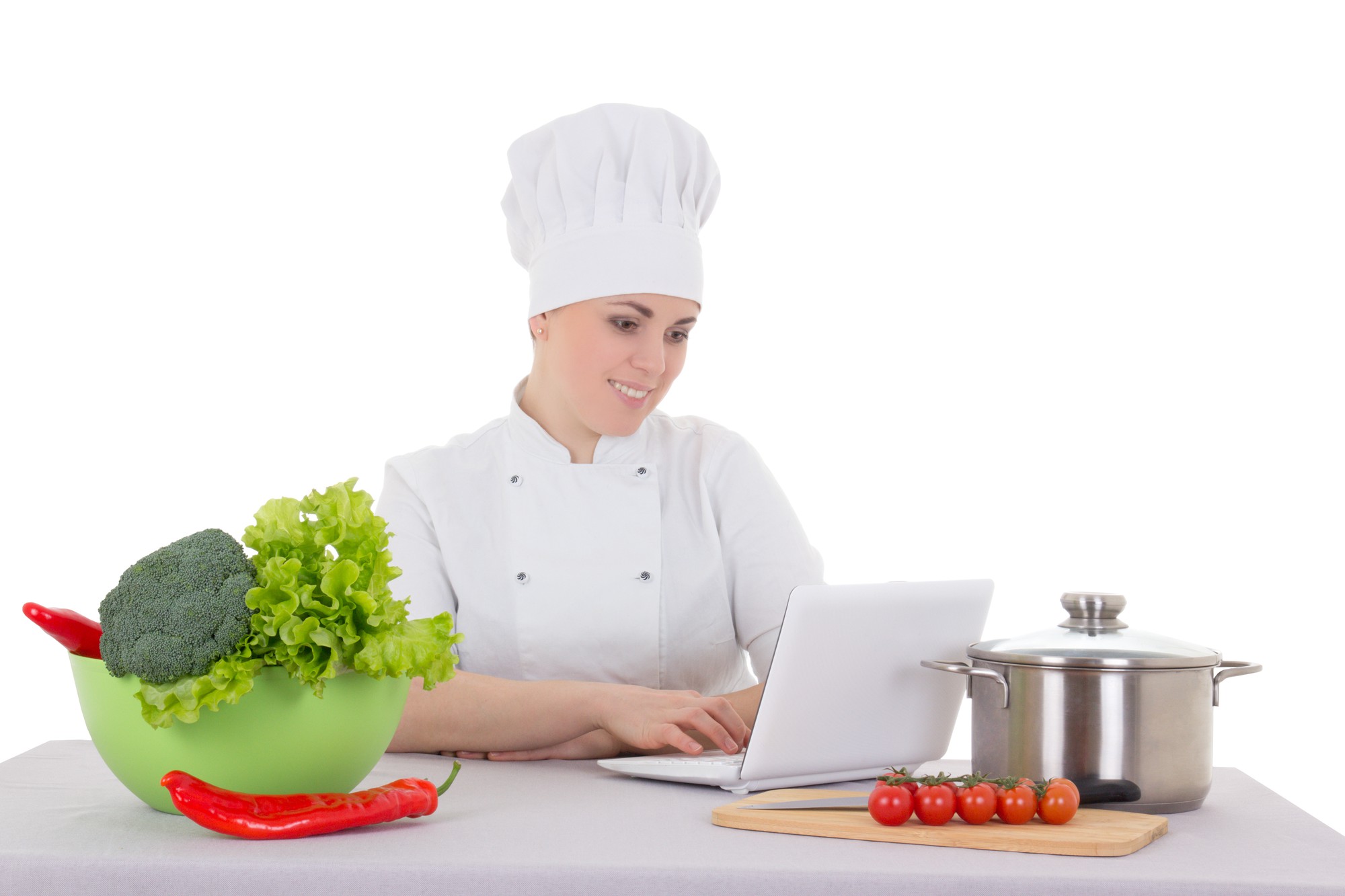 Chef teaching in modern kitchen